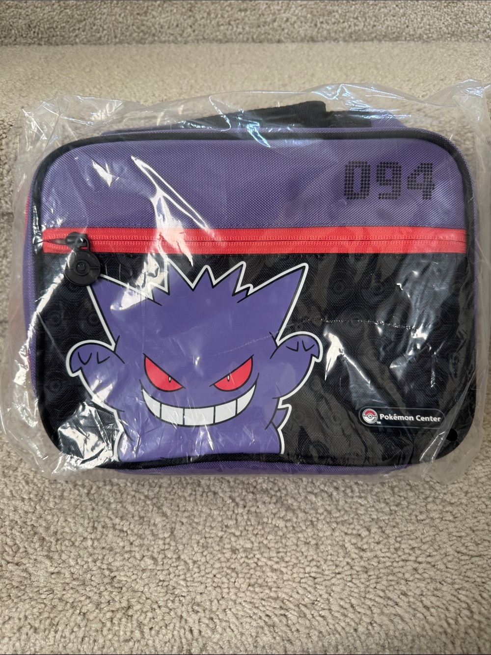 NWT Pokémon Center Gengar Color Block Fundamentals Lunch Bag Insulated